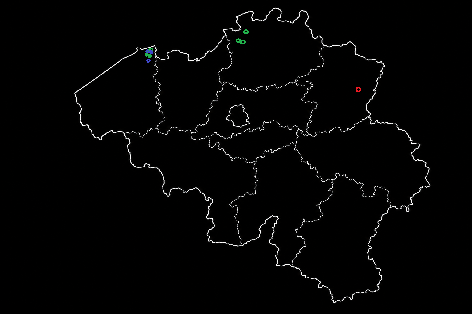 Kaart met projectlocaties PlanVisio